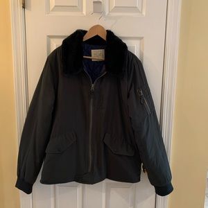 Native Youth Fur Collar Bomber Jacket